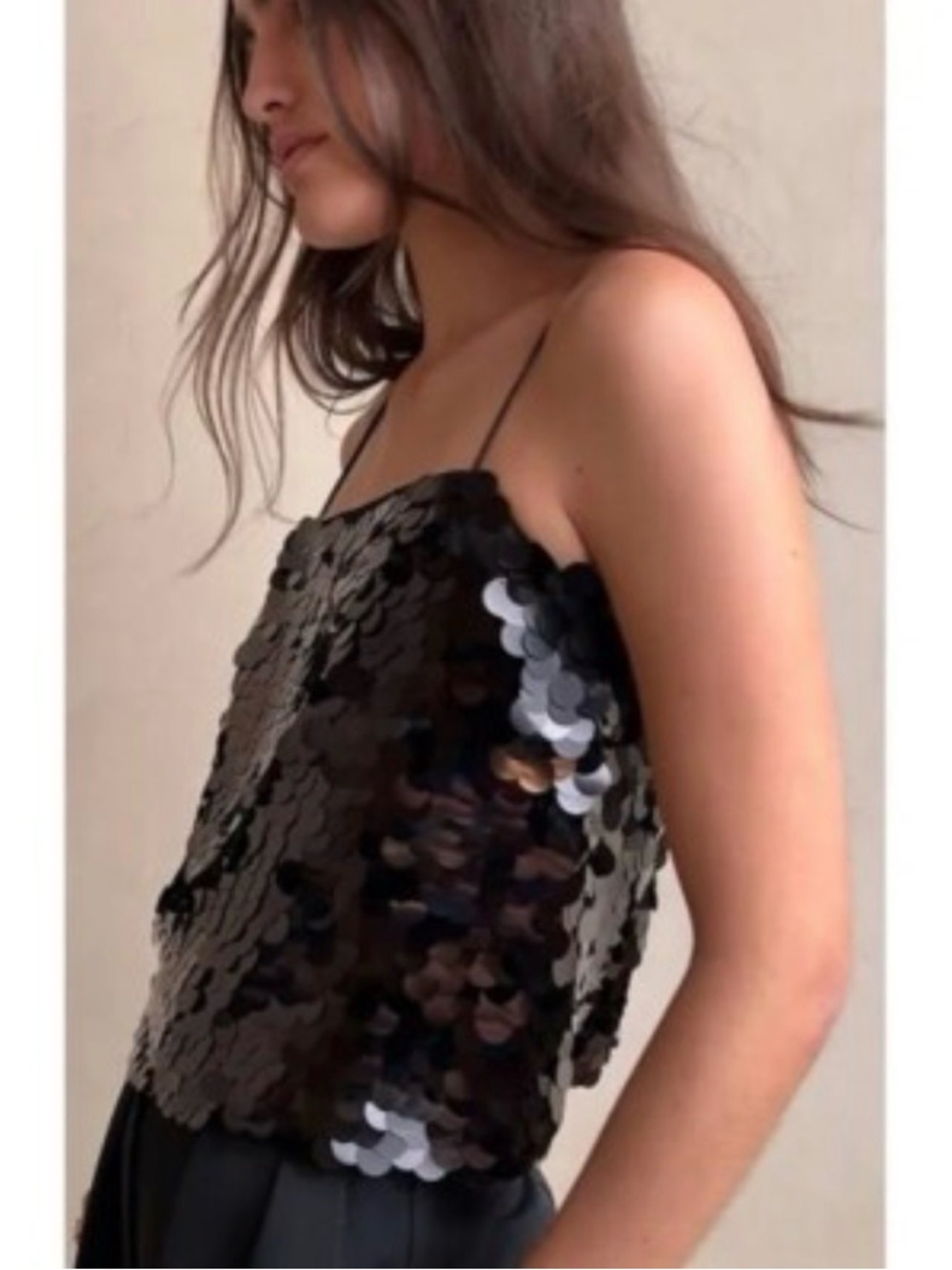 Banana Republic Teia Black Sequin Camisole